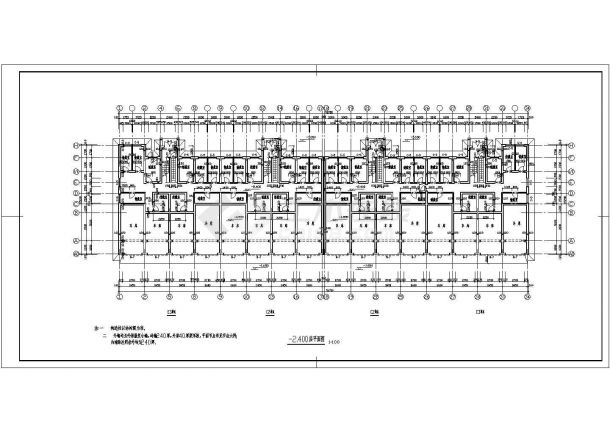 洛阳市某小区五层单元式住宅楼建筑设计CAD图（含门窗表、做法说明）-图一