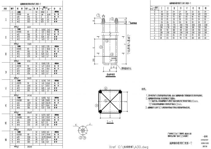 南京某移动通信25米铁塔设计结构CAD施工图（共13张）_图1