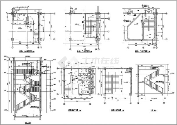 青岛北美风景别墅区870平2层框架结构别墅建筑设计CAD图纸（含阁楼）-图二