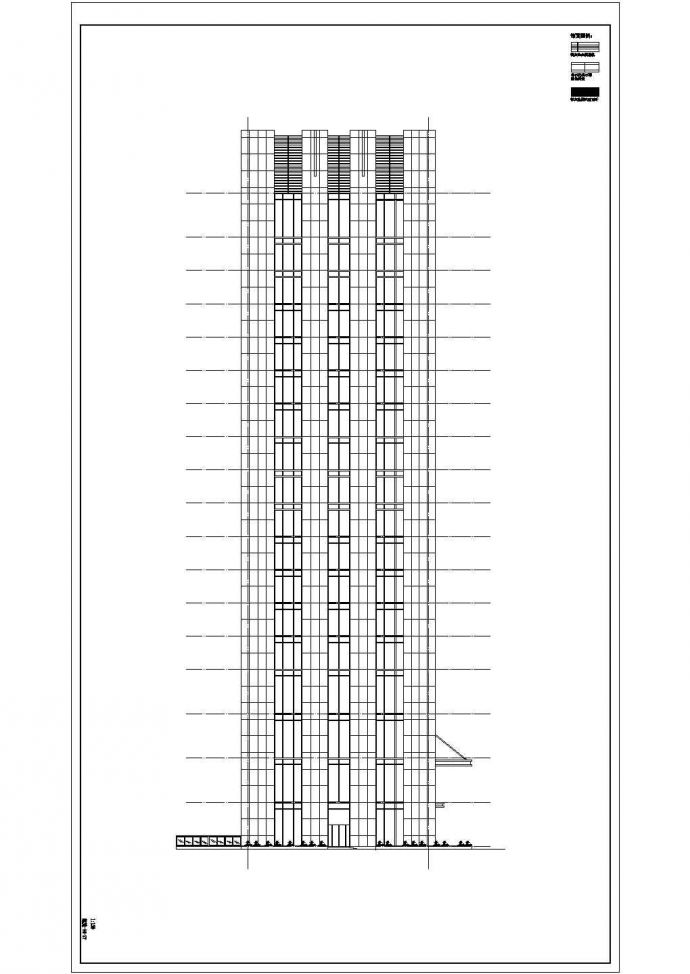 某地区综合楼高层建筑全套设计施工CAD图纸_图1