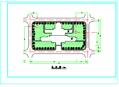 大学图书馆建筑cad施工图-图一