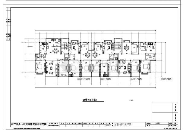 某南郡小区CAD详细设计完整住宅平面图-图二