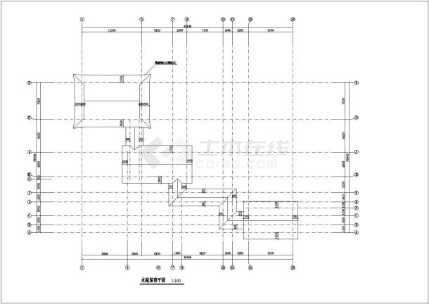 某水榭建筑CAD设计完整大样施工图-图二