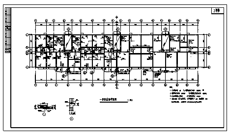 某市六层砖混结构社区居委会拆迁安置楼结构施工cad图(含计算书)-图二