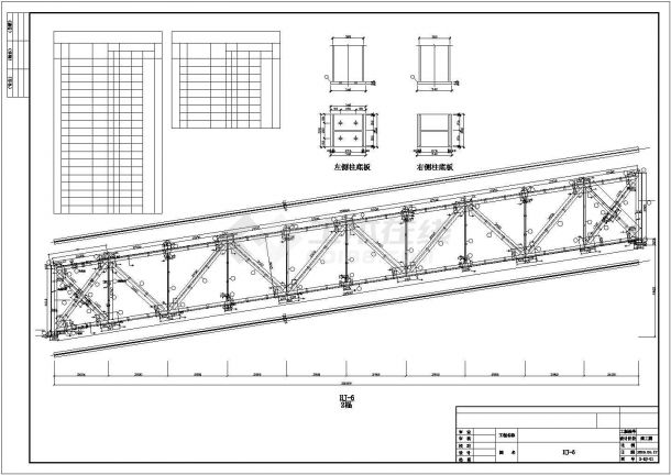 某地区钢结构栈桥结构设计施工CAD图纸-图二