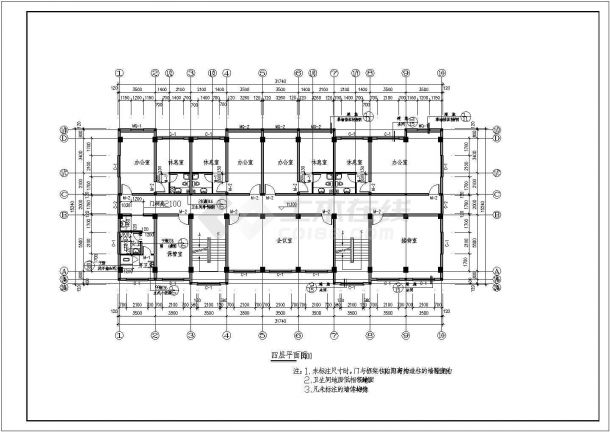 黄冈5层办公楼建筑CAD大样构造节点图-图二