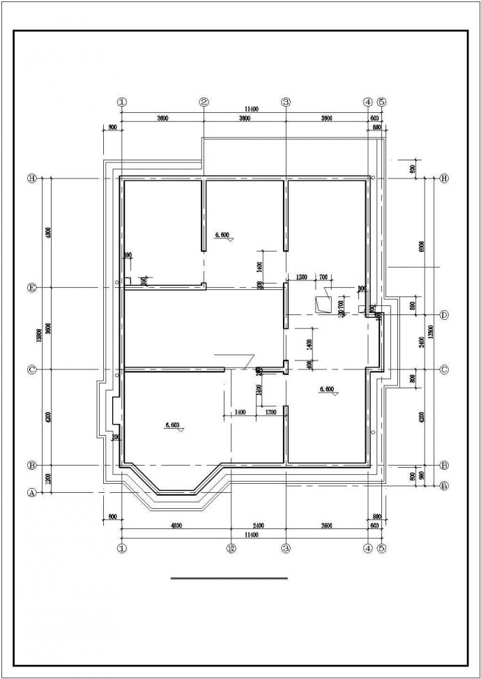 某地区阿里苏丹别墅建筑设计施工CAD图纸_图1