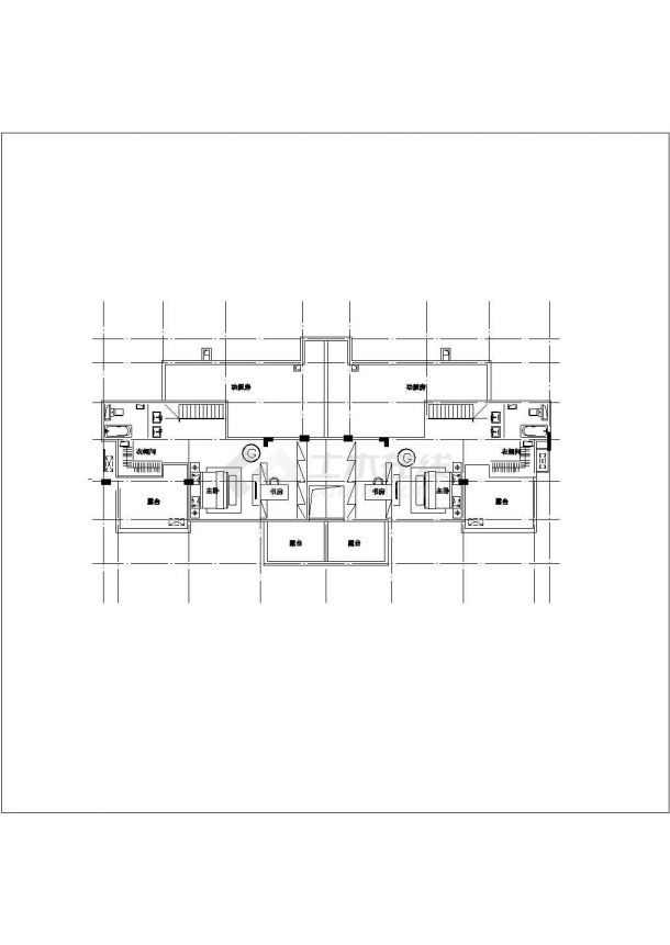 益阳大面宽洋房详细建筑施工图-图一