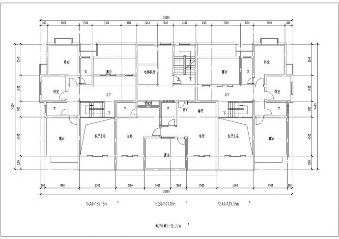 廊坊18层1楼点式住宅详细建筑施工图_图1