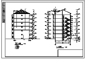 某市六层砌体结构单元式带阁楼住宅楼建筑结构施工cad图(含计算书)-图二