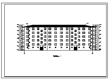 某市某五层框架结构带小鹏层住宅楼建筑施工cad图(含计算书，结构图)-图一