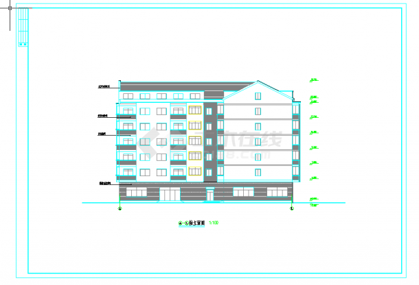 某市区高层宿舍基础建筑设计施工CAD套图-图一