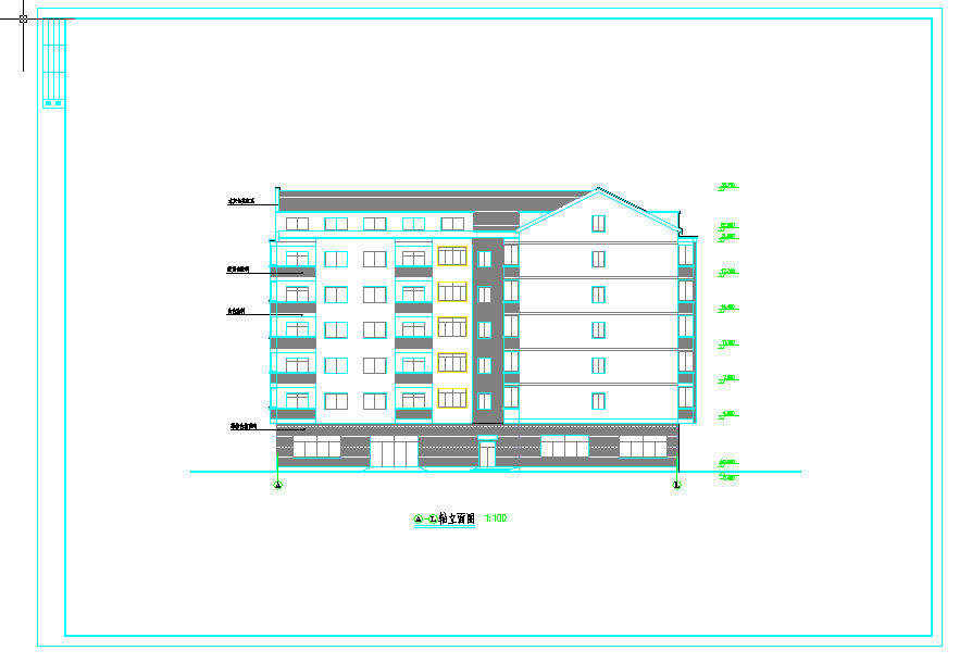 某市区高层宿舍基础建筑设计施工CAD套图