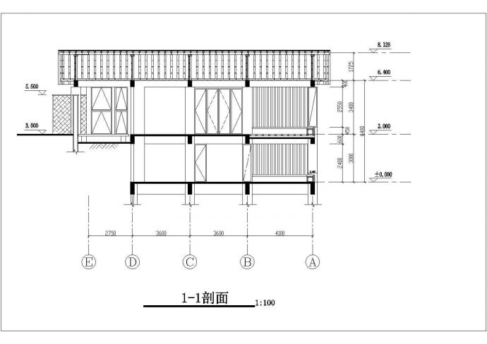 佛山市查家村某单层砖混结构民居住宅楼建筑设计CAD图纸（含地下室）_图1