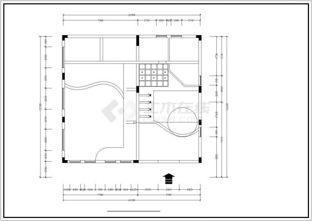 某经济开发区居民小区多层别墅建筑全套设计CAD图纸-图二