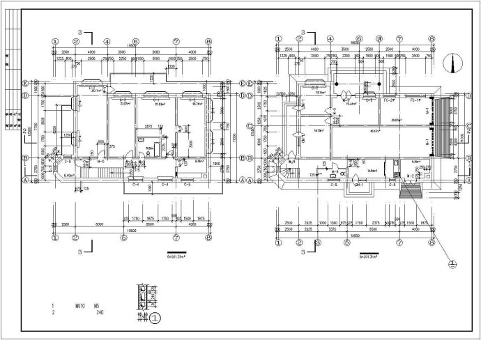 某经济开发区别墅区建筑全套设计CAD图纸_图1