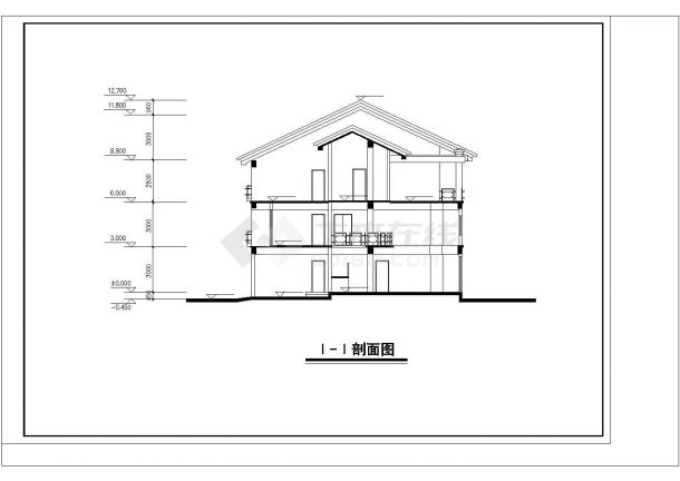 某经济开发区居民小区豪华别墅建筑设计CAD图纸-图一