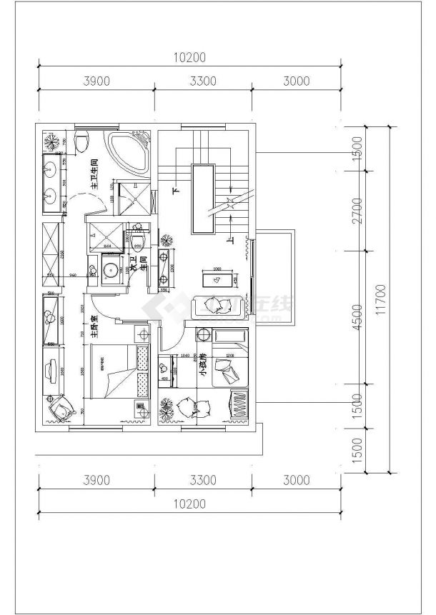 某经济开发区居民小区欧式别墅建筑设计CAD图纸-图一