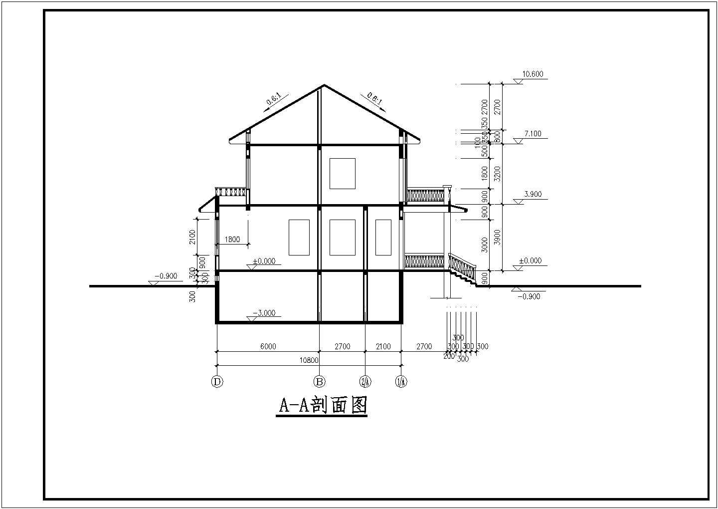 某经济开发区别墅区居住建筑全套设计CAD图纸