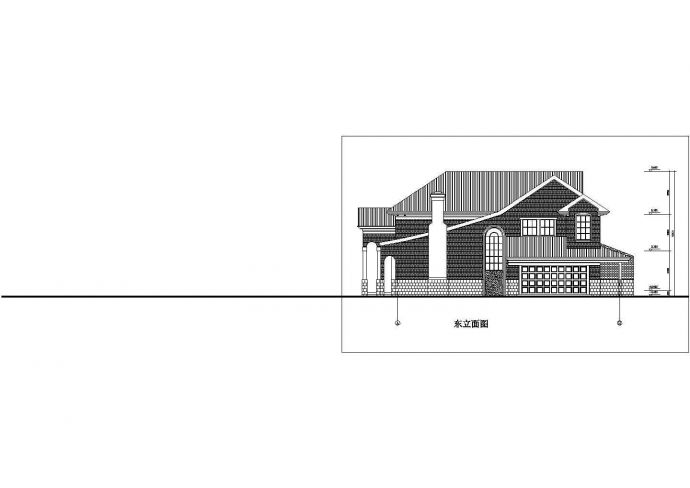 某城市高级小区居住别墅建筑设计CAD图纸_图1