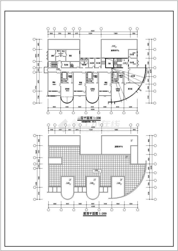 现代风格大型幼儿园建筑施工图-图二