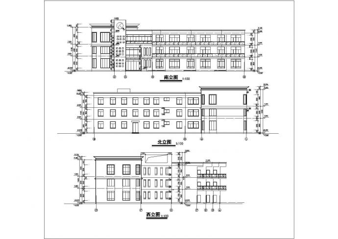 某3层中型幼儿园建筑全套设计cad施工图_图1