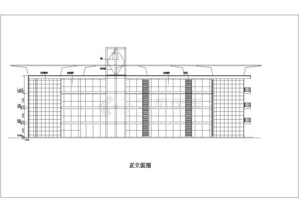 某3644平米弧型幼儿园建筑方案设计cad施工图-图一