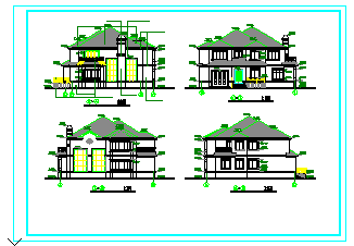 某二层独栋别墅建筑施工图附效果图_图1