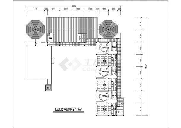 江南某三层幼儿园建筑设计施工图-图二