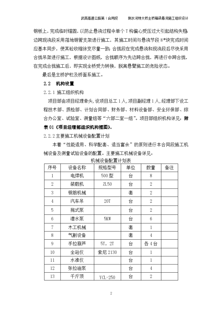 倒水河特大桥主桥箱梁悬浇施工方案-图二