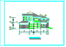 某2层独栋别墅建筑设计施工cad图（含2张效果图）-图一