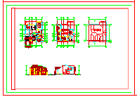 两层美式别墅CAD建筑设计施工图（含5张效果图）-图一