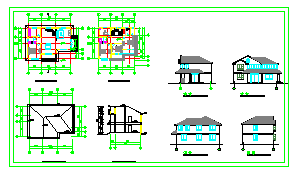 古典木结构别墅建筑设计施工图纸-图二