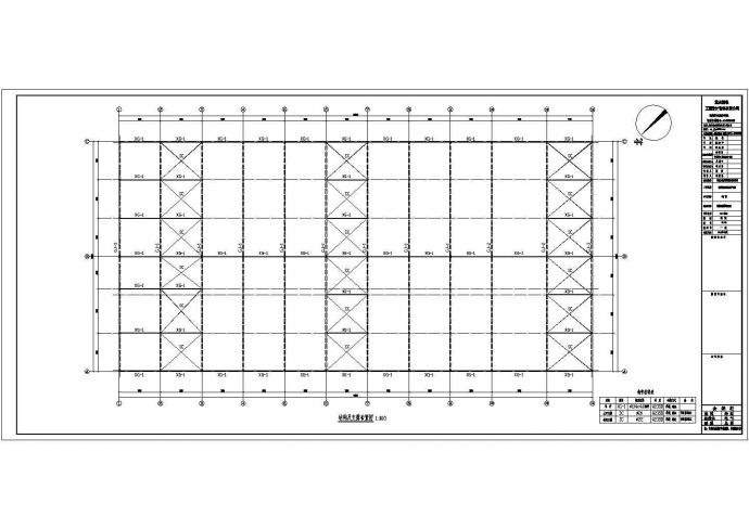 单层门式钢架厂房结构规划cad施工图_图1
