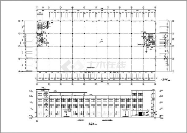 某制造业工厂建筑施工CAD平面设计图纸-图一