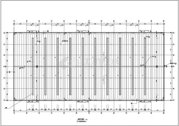 某单层钢结构工业厂房CAD全套设计详细图纸-图二