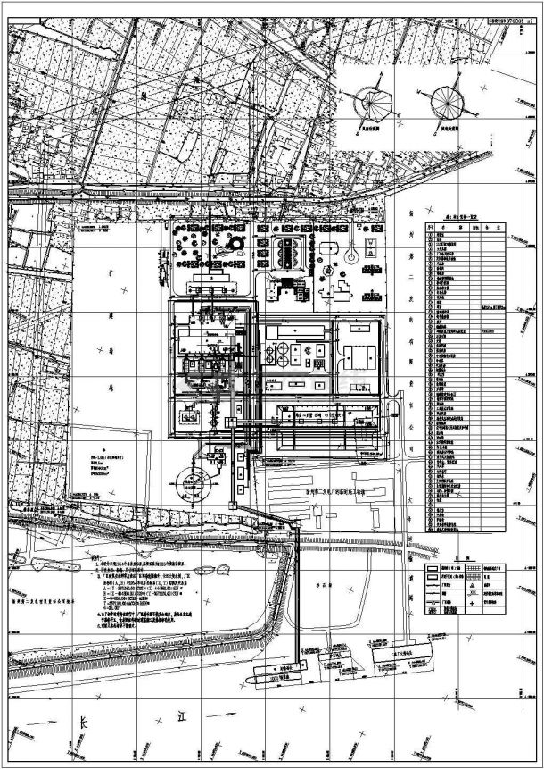 某电厂总平面CAD设计大样完整布置图-图一