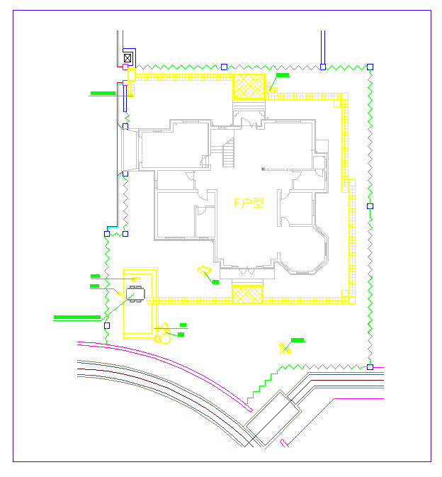 别墅庭院景观设计施工图CAD详图_图1