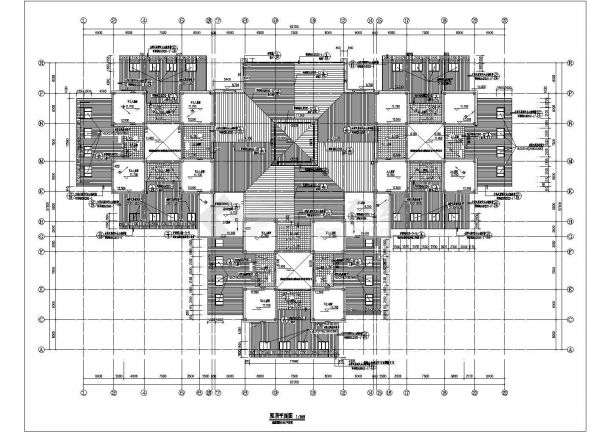 南京某社区870平2层框架结构北美风情风别墅建筑设计CAD图纸（含阁楼）-图二