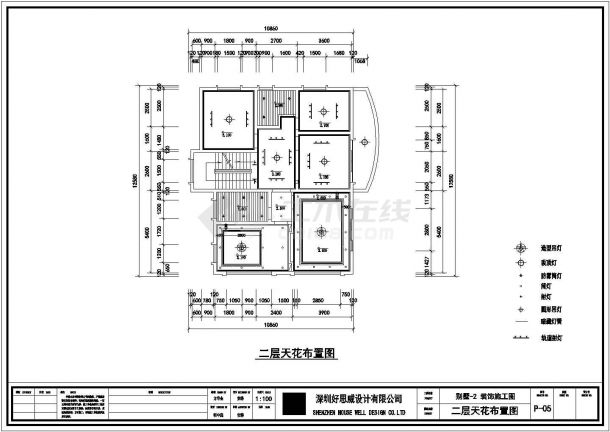 广州市城湖家园小区3层独栋别墅全套装修装饰设计CAD图纸-图二