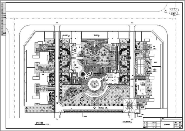 某园林广场施工CAD完整设计大样全套详图-图二