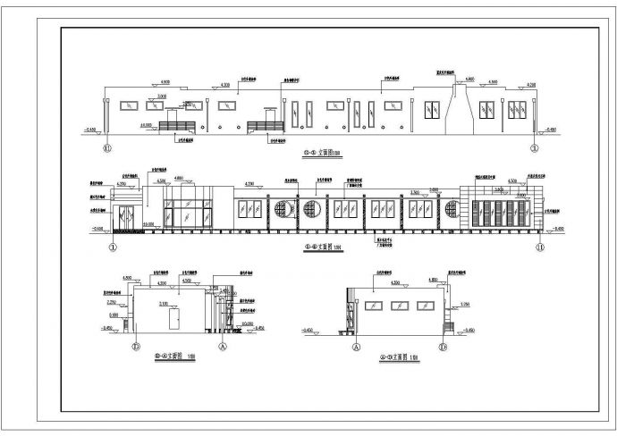 西安市某村镇390平米单层砖混结构联排别墅住宅楼建筑设计CAD图纸_图1
