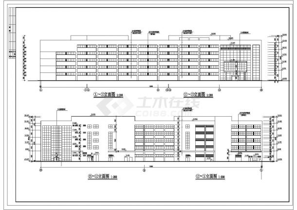 某有限公司生产大楼CAD详细框架结构设计施工图-图一