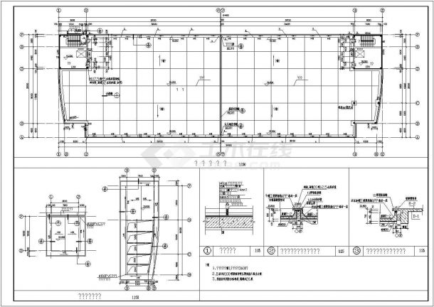 某中标厂房设计CAD详细构造施工图纸-图二