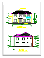 两层别墅全套建筑方案施工图附2张效果图-图二