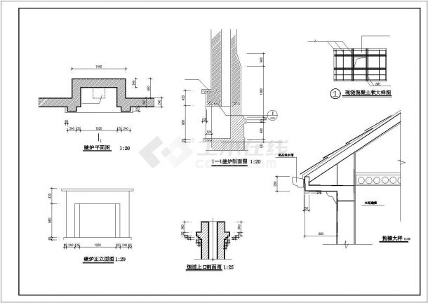366平米2层框架结构单体别墅全套建筑设计CAD图纸（含阁楼和车库层）-图一