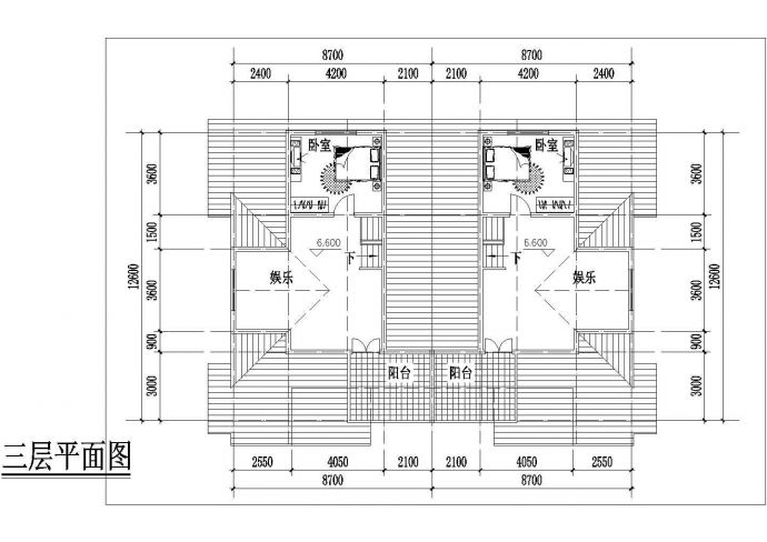 西安市张家村某270平米三层砖混结构单体别墅平面设计CAD图纸_图1