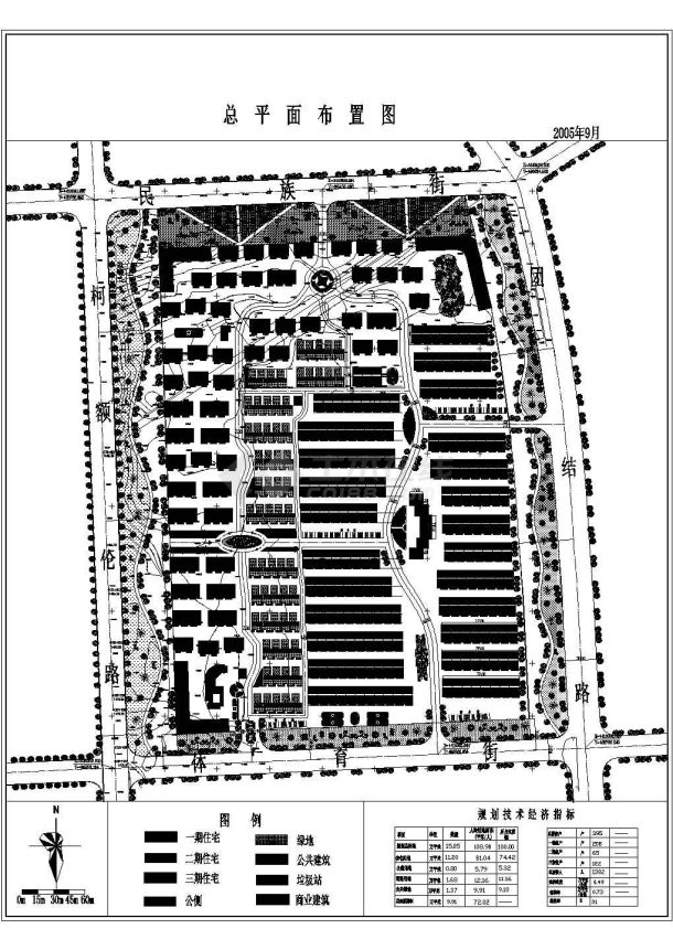 某世纪城小区规划CAD完整设计布置图-图一
