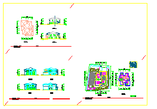 某三层别墅建施三种方案设计CAD图附效果图-图二