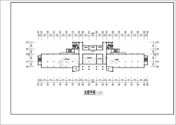 某城市大学校内矩形图书馆建筑工程设计CAD图（含平立剖、建筑设计说明）-图一